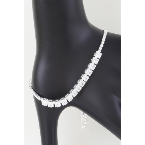 Multi Cubic Jeweled Bracelet - Designer Style - CC-WH2000934