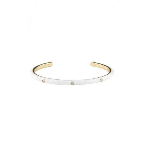 Color Alloy Crystal-studded Cuff Bracelet - CC-56389