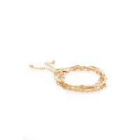 Pearl Point Multi Layered Chain Bracelet