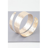 Hammered Wrap Around Cuff Bracelet