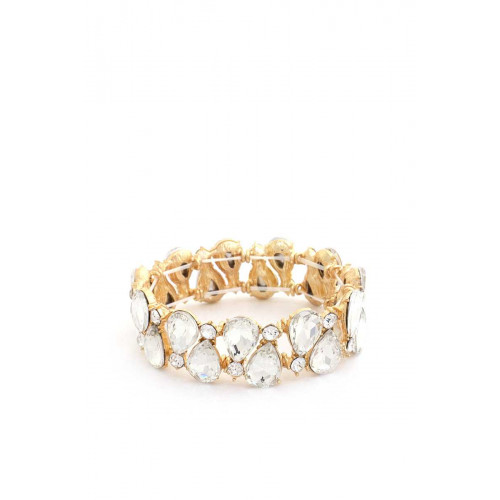 Teardrop Crystal-studded Stretch Bracelet - CC-56232