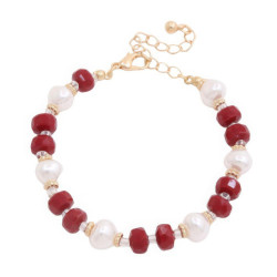 Pearl Beaded Alloy Bracelet