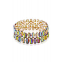 Rectangle Rhinestone Stretch Bracelet