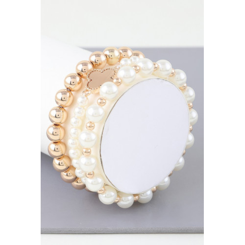 Triple Beaded Clover Bracelet - Designer Style - CC-WH2000723