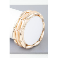 Triple Wide Beaded Cuff Bracelet
