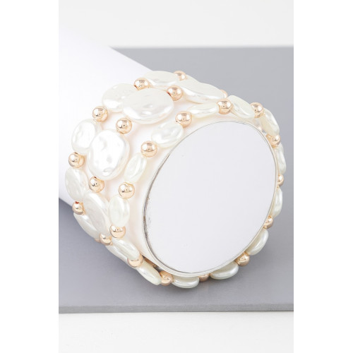 Triple Pearl Stone Beaded Bracelet - Designer Style - CC-WH2001547