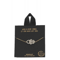 Gold Rhodium Dipped Hamsa Pendant Bracelet