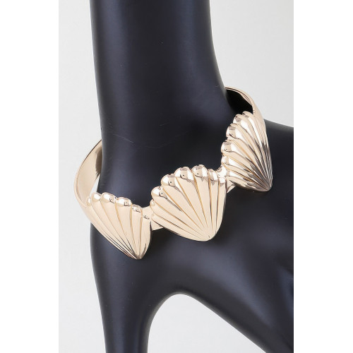 Mermaid Shell Cuff Bracelet - Designer Style - CC-WH2000964