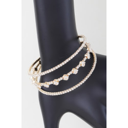 Triple Cubic Zirconia Bracelet