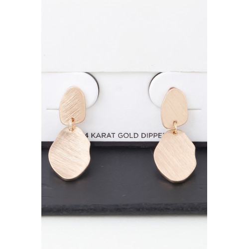 Abstract Double Engraved Drop Earrings - Designer Style - CC-WH2001272