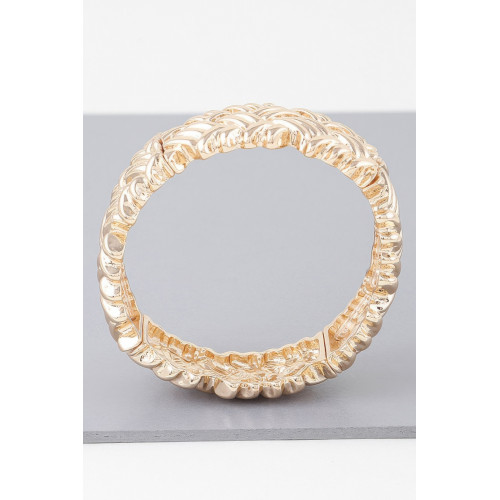 Cross Hatch Cuff Bracelet - Designer Style - CC-WH2001491