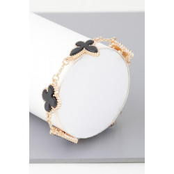 Multi Stone Clover Charm Bracelet