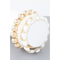 Multi Heart Stone Beaded Bracelet - Boutique Inspired