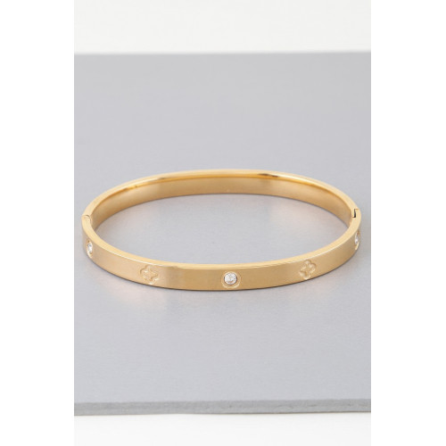 Bejeweled Clover Bracelet - Designer Style - CC-WH2001063