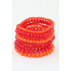 Multi Blaze Crystal Beaded Bracelet