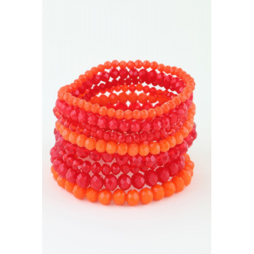 Multi Blaze Crystal Beaded Bracelet - Designer Style - CC-WH2001171