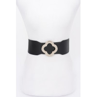 Faux Leather Metal Buckle Stretch Plus Size Belt