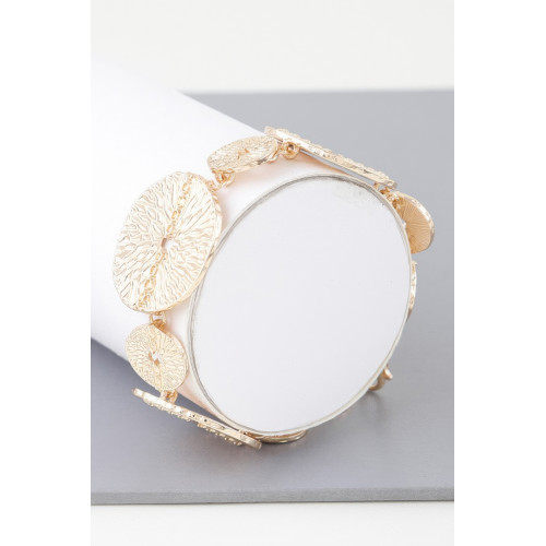 Multi Hammered Disc Bracelet - Designer Style - CC-WH2001389