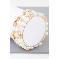 Multi Stone N Disc Bracelet