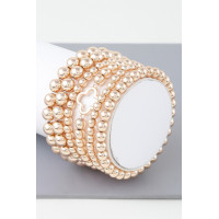 Multi Open Clover Beaded Bracelet