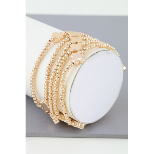Multi Clover Beaded Bracelet - Designer Style - CC-WH2001827
