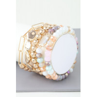 Multicolor Crystal Beaded Bracelet