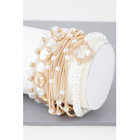 Multi Clover N Bead Bracelet