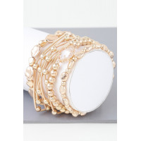 Multi Clover Coil Beaded Bracelet