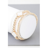 Triple Stone Marble Beaded Bracelet