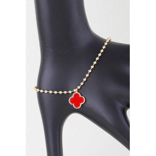 Contemporary Clover Charm Beaded Bracelet - CC-WH2001056