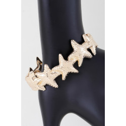 Hammered Seashell Charm Bracelet - Chic Design