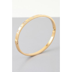 Cubic Star Embedded Cuff Bracelet - Contemporary Fashion