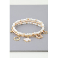 Multi Clover Charm Bracelet