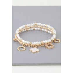 Multi Clover Charm Bracelet