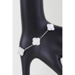 Multi Stone Clover Charm Bracelet - Boutique Inspired