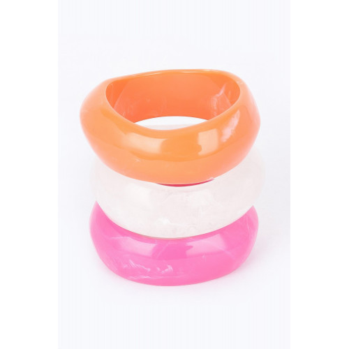 Multi Resin Bangle Bracelet - Designer Style - CC-WH2000699