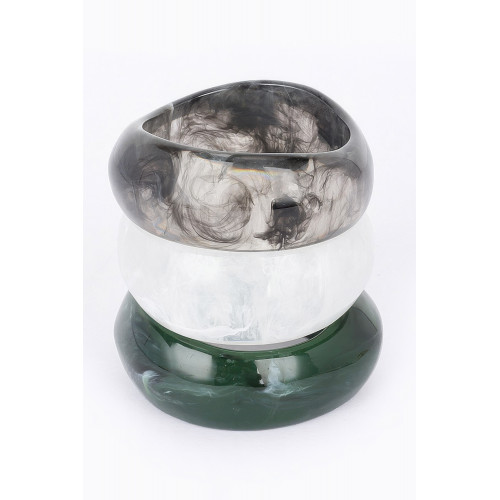 Multi Resin Bangle Bracelet - Designer Style - CC-WH2000794