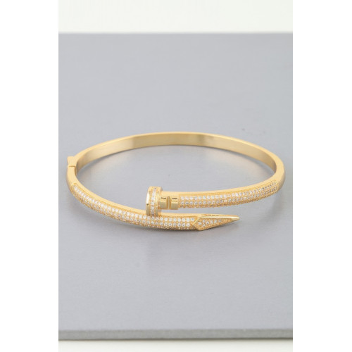 Bejeweled Sharp Nail Wrap Bracelet - Designer Style - CC-WH2001459