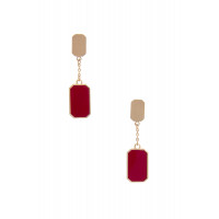Gem Emerald Shape Dangle Earring