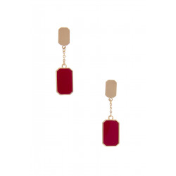 Gem Emerald Shape Dangle Earring