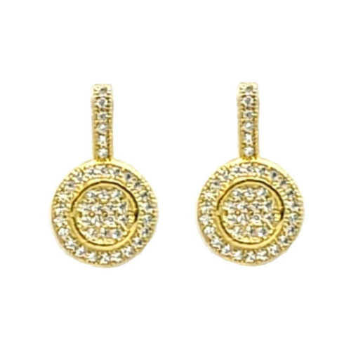 Round Crystal Earring - Designer Style - CC-57726