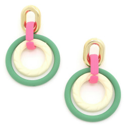 Smooth Texture Round Dangle Earring - Chic Design