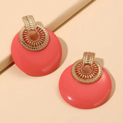 Round Alloy Post Earring