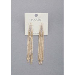 Sodajo Crystal Metal Chain Dangle Earring