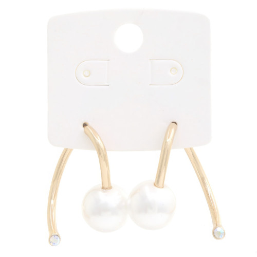 Pearl Bead Alloy Earring - CC-58397