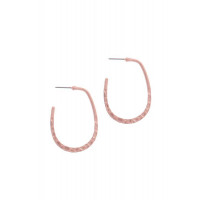 Texture Metal Circle Drop Earring