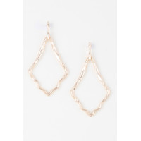 Shiny Hammered Kite Earrings
