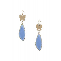 Fashion Butterfly Clear Stone Dangle Earring