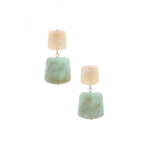 Acetate Resin Square Drop Earring - Designer Style - CC-55250