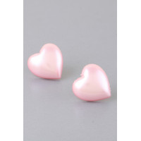 Luminous Heart Stud Earrings